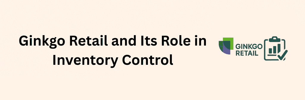 Ginkgo Retail logo with green square and purple semicircle next to brand name and clipboard icon with bar chart and checkmark