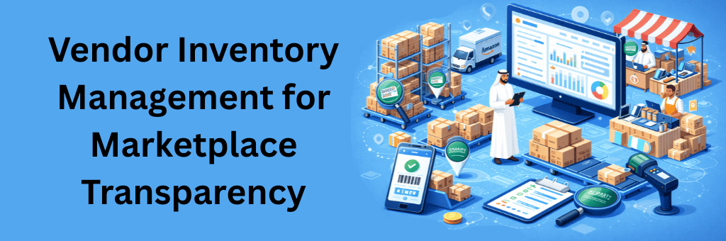 Vendor inventory management for marketplace transparency illustrating multi-vendor stock visibility, order tracking, and centralized inventory control