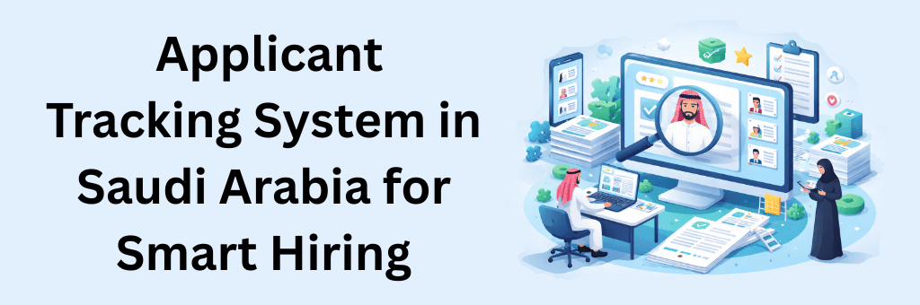 Applicant tracking system in Saudi Arabia showing HR professionals reviewing candidate profiles with digital hiring tools